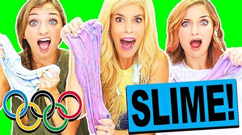 The Slime Olympics Challenge With Brooklyn And Bailey Blindfolded Not My Arms No Hands Slime