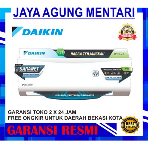 Jual AC DAIKIN FTP15AV14 SPLIT 1 2 PK BREEZE STANDARD Kota Bekasi