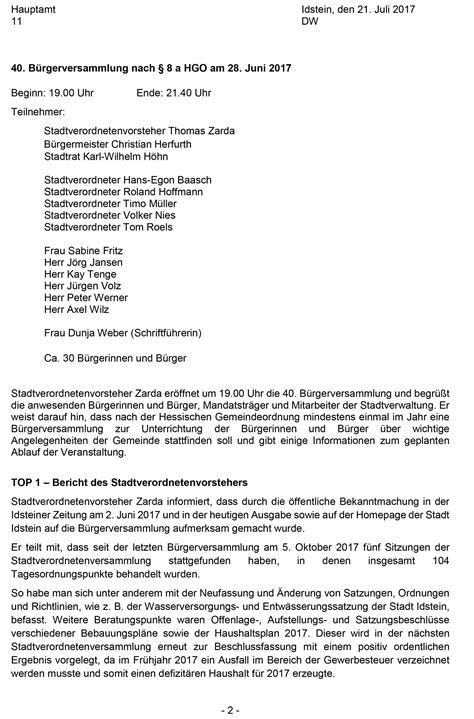 Archive Unabhängige Liste Idstein