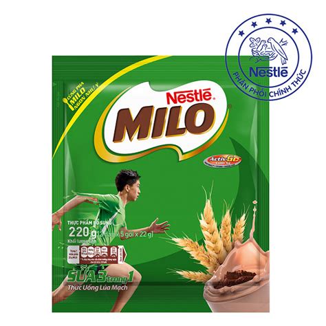 Milo 3 in 1 pack of 220gram ( 2 lines x 5 sachets x 22 gram)