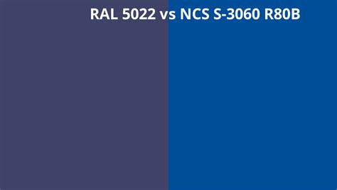 Ral 5022 Vs Ncs S 3060 R80b Ral Colour Chart Uk