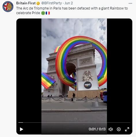 Video Of Arc De Triomphe Defaced With A Rainbow Is Animated Misbar