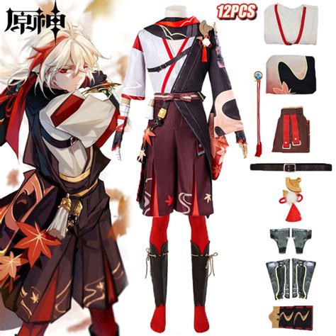 Game Genshin Impact Kaedehara Kazuha Cosplay Costume Anime Character