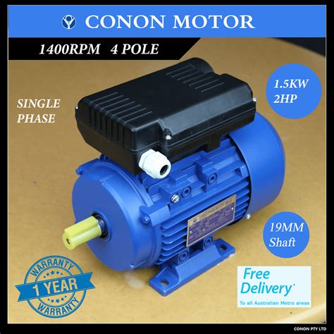 1 5kw 2HP 1400rpm 3 4 19mm Shaft Compressor Motor Single Phase 240v