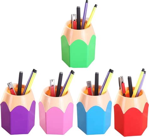 Lelebear Pencil Shaped Pencil Holder Pencil Shaped Pen Holders Cute Pencil Storage