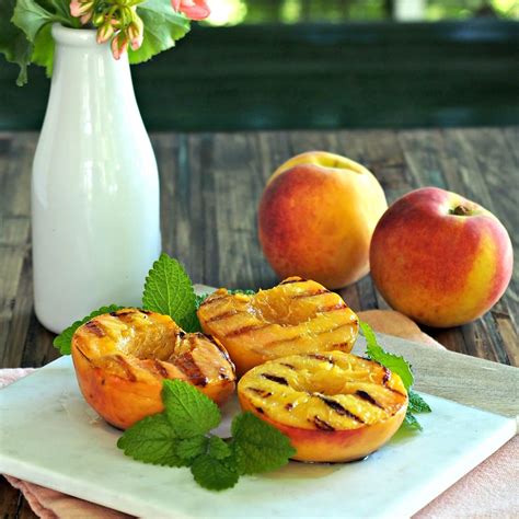 Peachy Keen Grilled Peaches Simply Sated