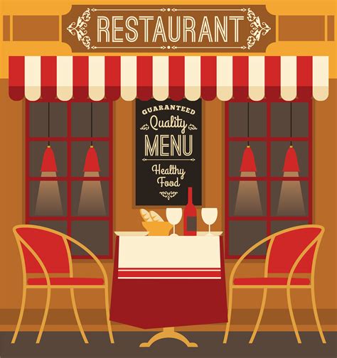 Vector Modern Flat Design Illustration Of Restaurant 301761 Vector Art