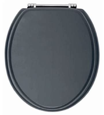 Heritage Soft Close Toilet Seat Graphite Grey With Chrome Tsgra Sc