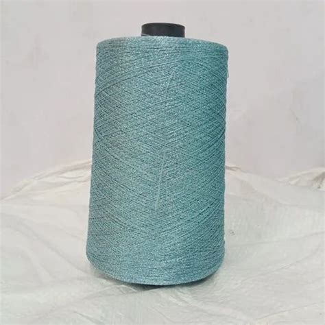 Bright Twisted Sky Blue Polyester Spun Yarn For Embroidery Count