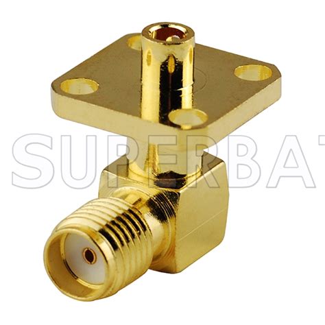 Custom Rf Cable Assembly Sma Jack Right Angle 4 Hole Flange Pigtail