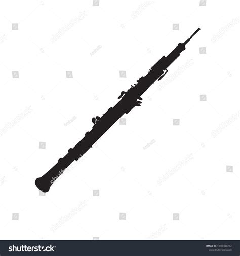 Oboe Silhouette Vector Drawing เวกเตอร์สต็อก ปลอดค่าลิขสิทธิ์ 1090384232