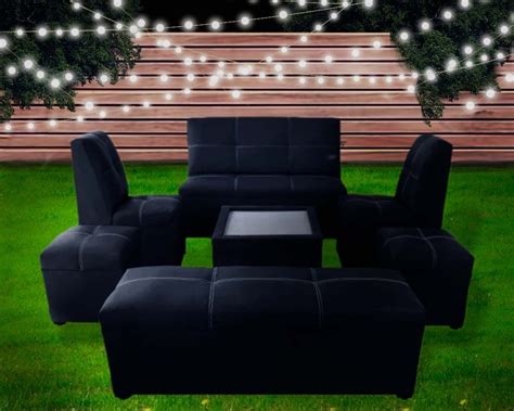 Sala Lounge Minimalista Moderna Puff Sillones Mercadolibre