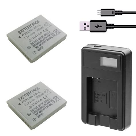 Pcs Mah Nb L Nb L Nb L Camera Battery Lcd Usb Charger For