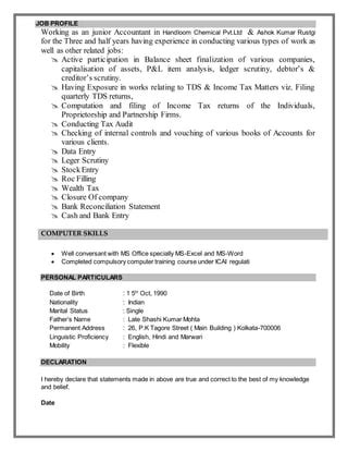 Yashwant Mohta Cv 1 PDF