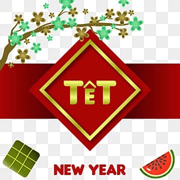 Tet New Year White Transparent Tet Frame Happy Border Vietnam New Year