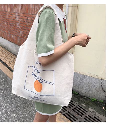 Korean Style Simple Fruit Illustration Shoulder Bag Literary Female