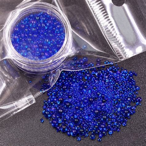 Tiny Rhinestone Manicure 3d Crystal Bubble Glass Ball Nail Caviar Bead Diy Ebay