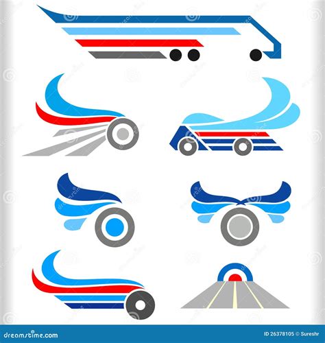 Abstract Transport Symbols And Icons Royalty Free Stock Photo Image