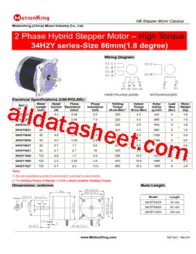 H Y Datasheet Pdf Motionking Motor Industry Co Ltd