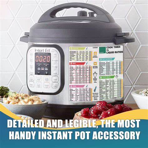 Snapklik Instant Pot Cheat Sheet Magnet Set Accessories Quick