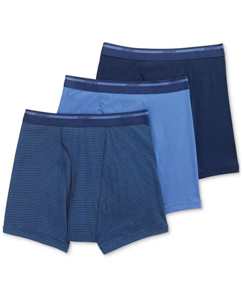 Lyst Jockey Men S Classic 3 Pack Cotton Boxer Briefs In Blue For Men