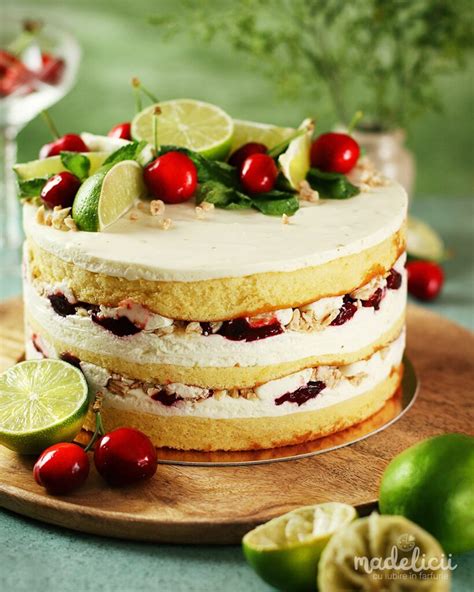 Tort Cu Lime Lapte Condensat Si Cirese Madelicii Ro