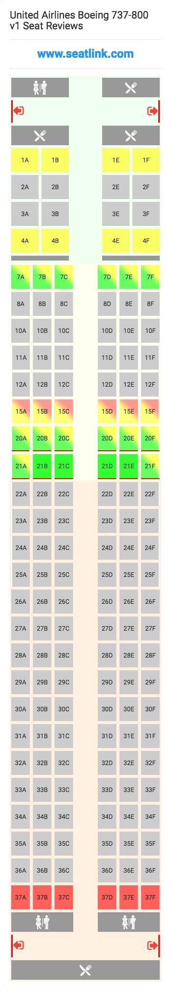 United Boeing 737 700 Seat Map