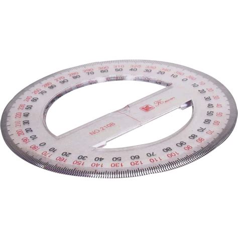 Multi Size 360 Degree Protractor Plastic Math Circle Protractors Clear Circular Protractors