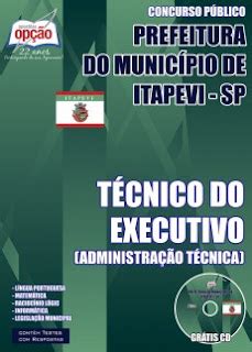 Baixar Apostilas Em Pdf Concurso Prefeitura De Itapevi Sp T Cnico Do