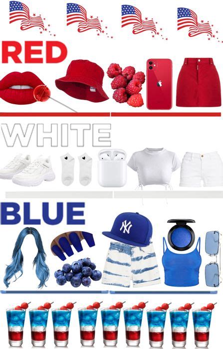 RED WHITE & BLUE🇺🇸 Outfit | ShopLook | Blue outfit, Red white blue, Red and white