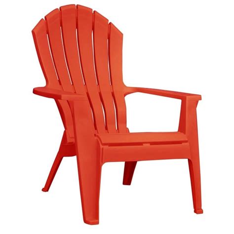 Shop Adams Mfg Corp Red Resin Stackable Patio Adirondack Chair At