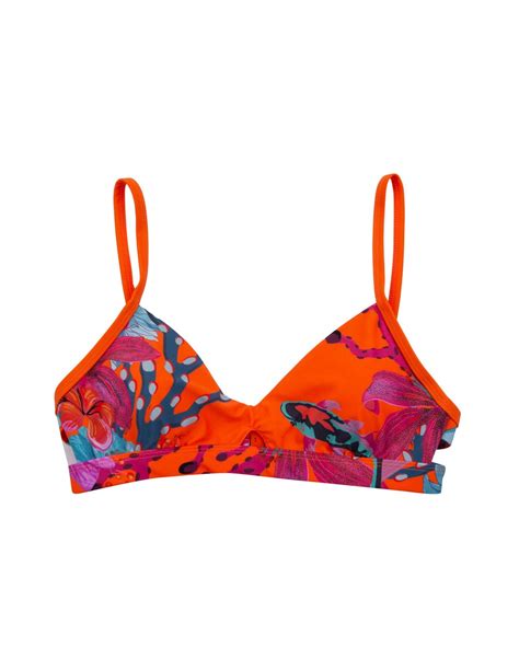 Desigual Top De Bikini Naranja Attina Mujer