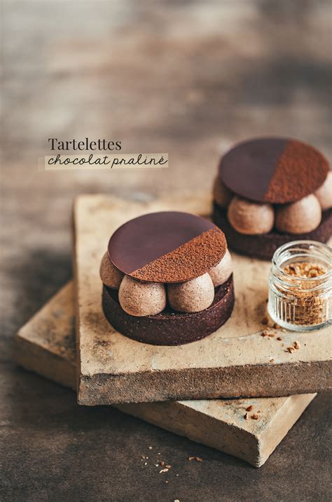 Tartelettes Chocolat Pralin Fraise Basilic