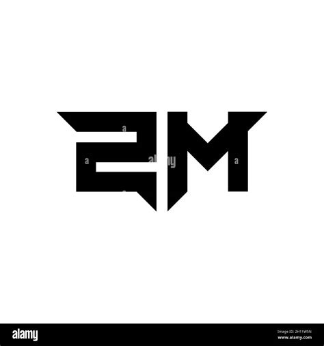 Zm Monogram Logo Letter With Simple Modern Shape Style Design Template