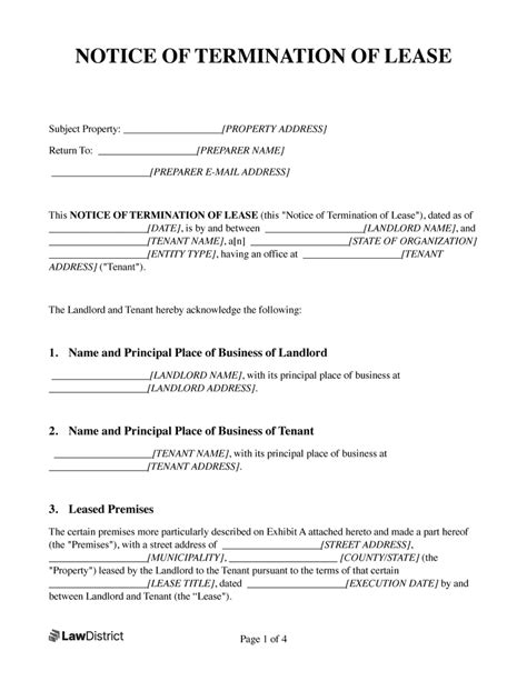 Termination Of Lease Agreement Letter Template Infoupdate Org