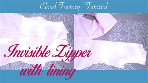 Invisible Zipper With Lining Tutorial Cloud Factory YouTube