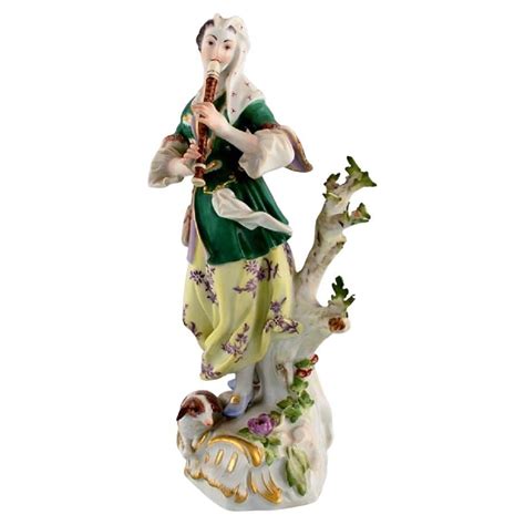 Large Antique Meissen Porcelain Figurine Europe And The Bull Late