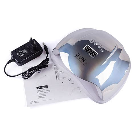 Лампа для Сушки Ногтей LED+UV SUN X MIRROR 54W, Зеркальная Серая ...