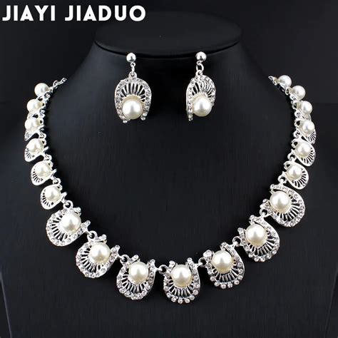 Silver Wedding Jewelry Sets Bridal Pearl Wedding Jewelry Sets Brides