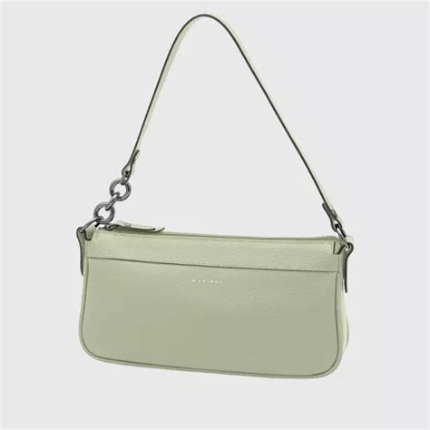 Bolsa Shoulder Feminina De Couro Bovino Mariart Parintins Cor Oliva