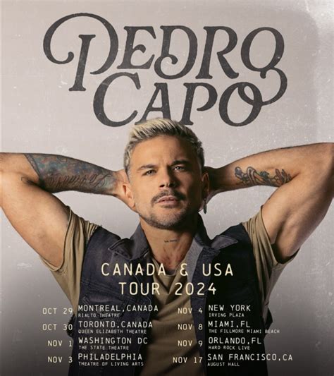 Pedro Cap Ampl A Su Tour De Conciertos Con Nuevas Fechas Por Estados