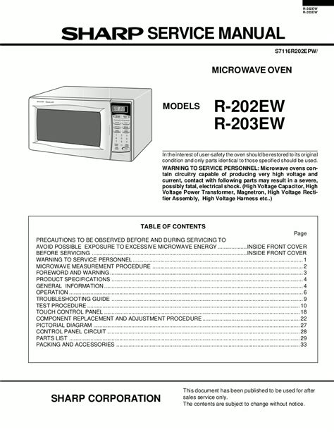 Sharp Microwave Drawer Manual