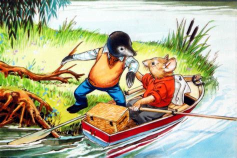 Rat Helps Mole Aboard Original By Wind In The Willows Nadir Quinto