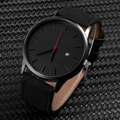 Reloj Para Hombre Caballero De Mano Negro Perfecto Regalo En