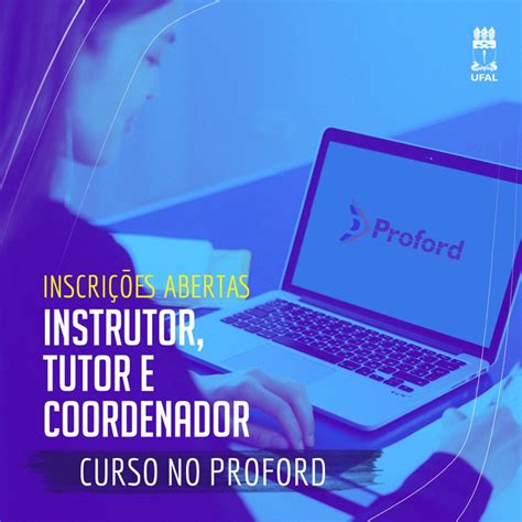 Inscrições abertas para instrutor tutor e coordenador de curso no