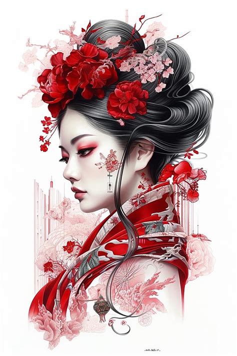 Geisha Samurai Poster By Graphic Japanese Displate Artofit