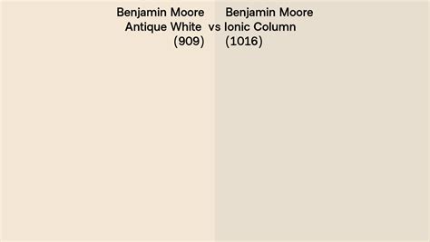 Benjamin Moore Antique White Vs Ionic Column Side By Side Comparison