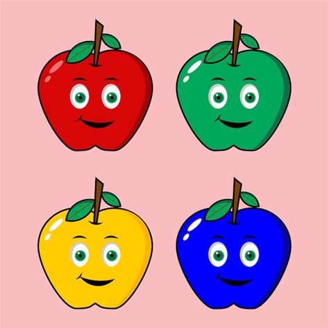 Ilustraci N Vectorial Del Paquete De Dibujos Animados De Apple Vector