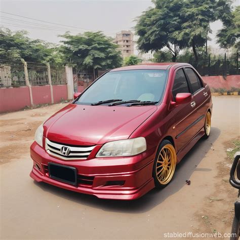 Modified Honda City In University Ground Stable Diffusion Online