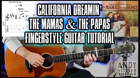 The Mamas And The Papas California Dreamin Fingerstyle Guitar Tutorial Youtube